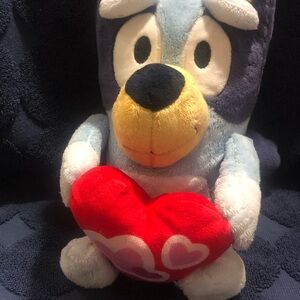 Bluey with Red Heart
